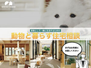 【積水ハウス】家族として一緒に生活するための動物と暮らす住宅相談