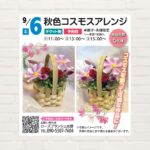 【2025年9月6日(土)】秋色コスモスアレンジ