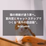 猫の視線が通う家へ。室内窓とキャットステップでつくる“高所の回遊路”。#column