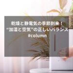 乾燥と静電気の季節到来！“加湿と空気”の正しいバランス #column